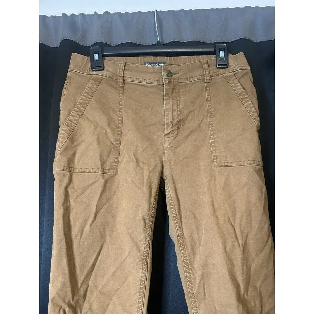 Toad and Co Women’s Size 8/29 Earthworks Straight Leg Pants (Brown Khaki) - Picture 2 of 5
